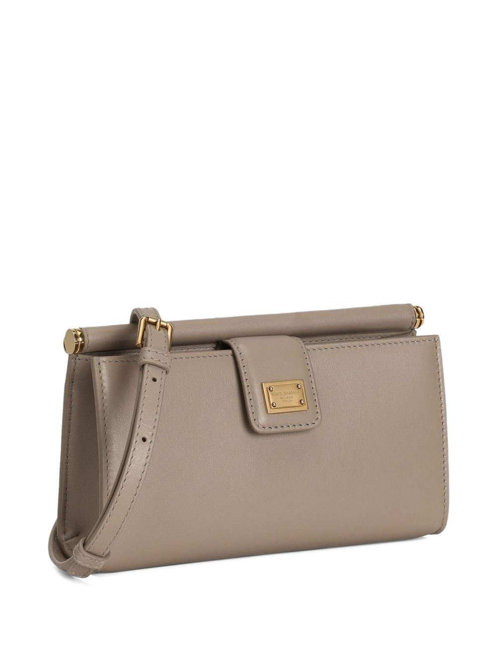 clasp-fastening leather mini bag - 3
