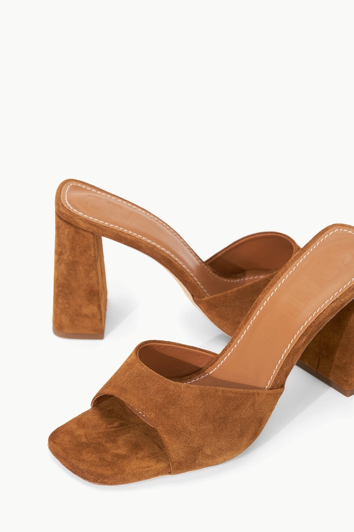 STAUD SLOANE HEEL TAN SUEDE - 4