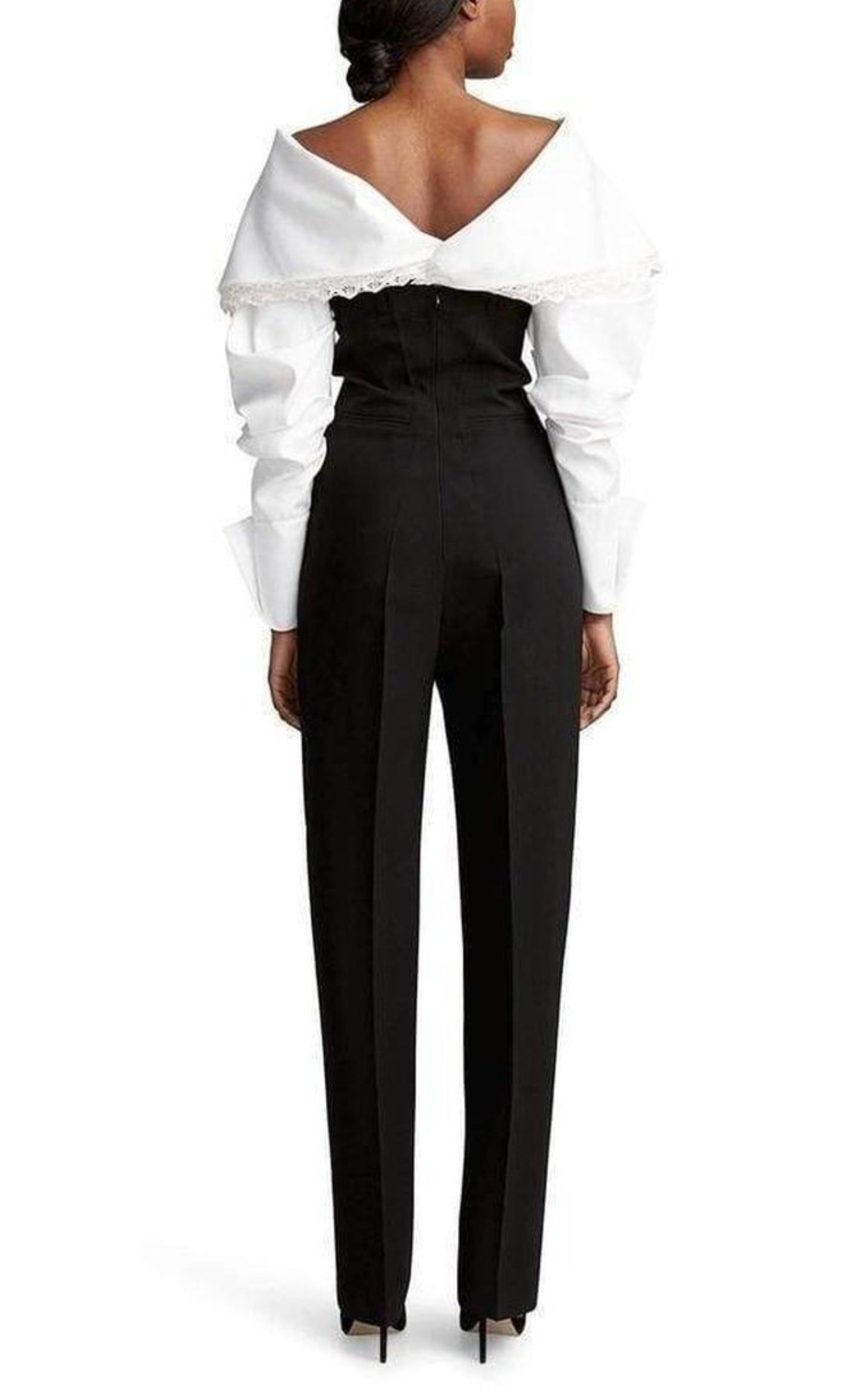 Le Pantalon Straight High Rise Wool Trousers Pants - 3