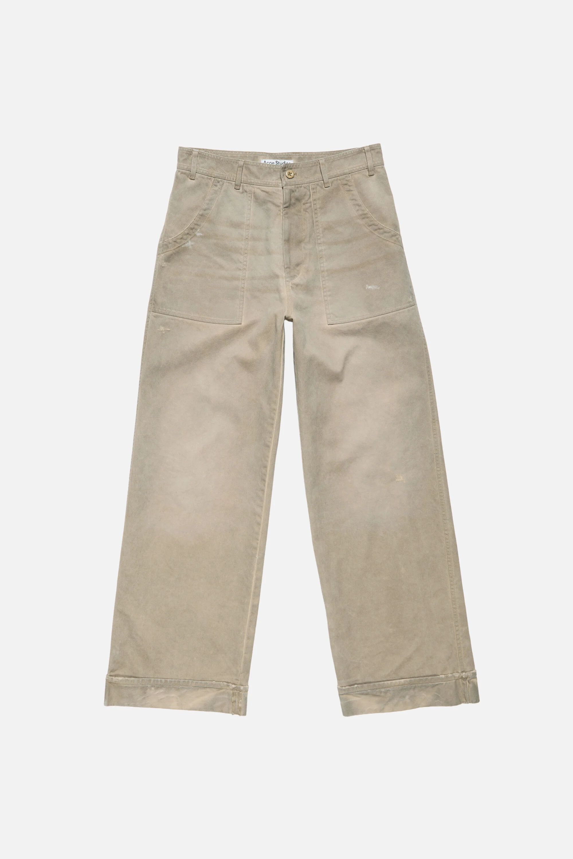 Stained twill trousers - Camel Beige - 1