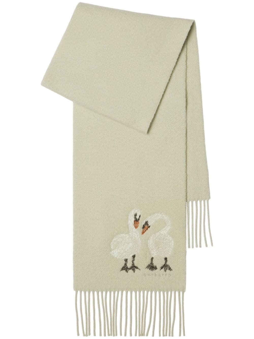 swan embroidery scarf - 1