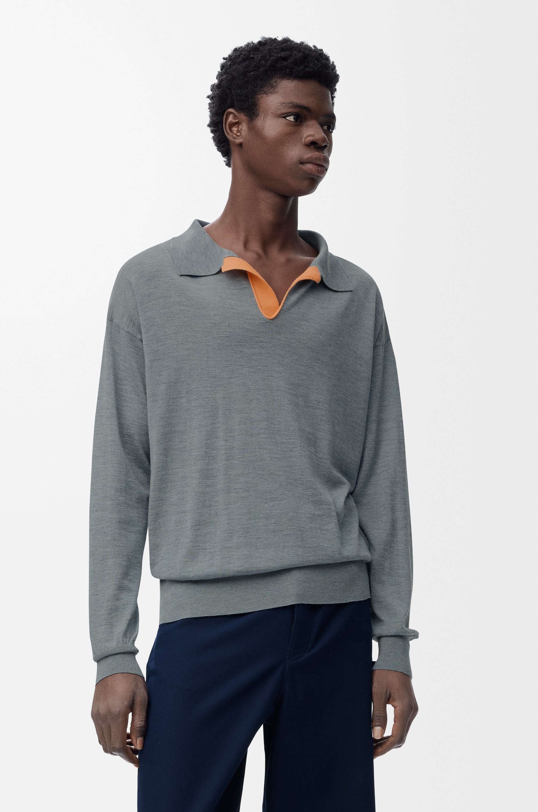 Polo sweater in wool - 3