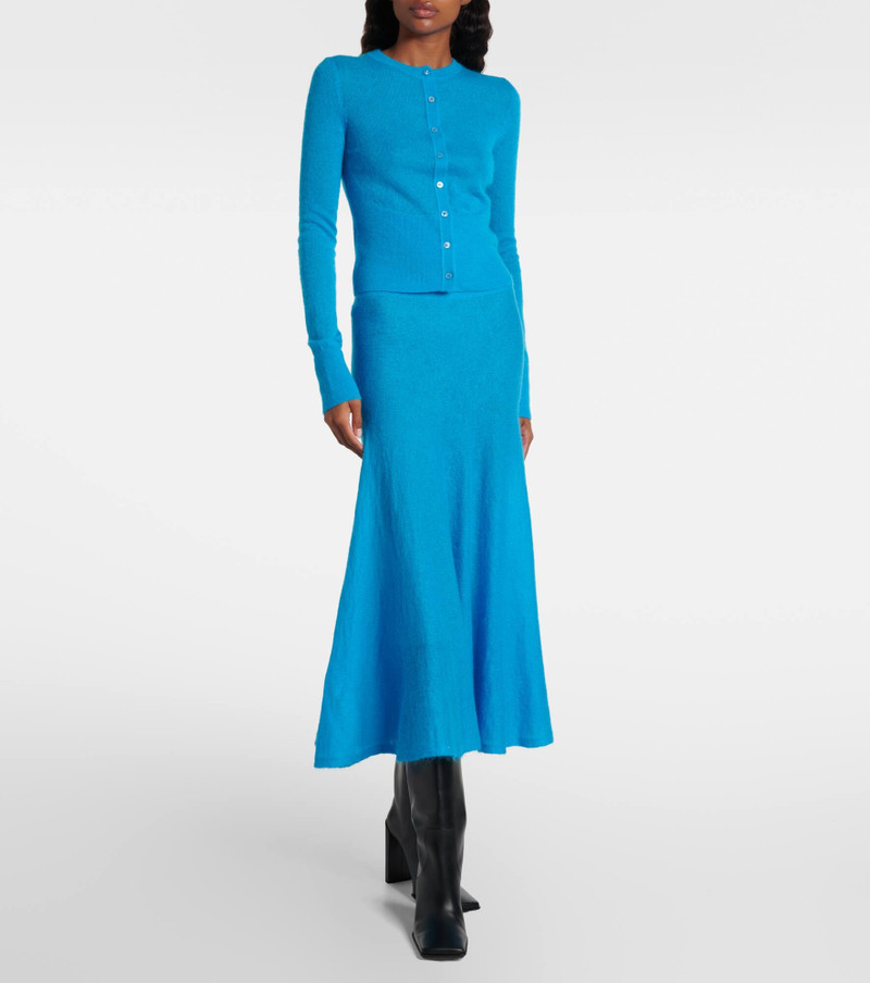 Alaïa Circle mohair and wool-blend midi skirt outlook