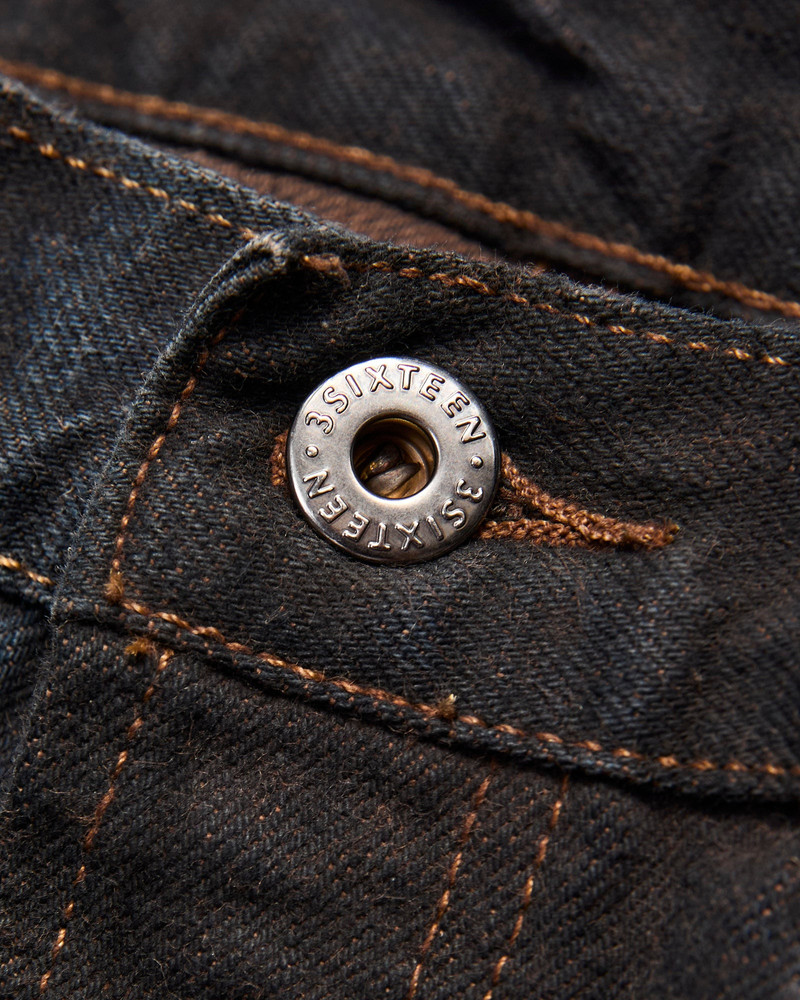 "Natural Dye Pack" 14oz Brown Selvedge Denim - Relaxed Straight Fit 7