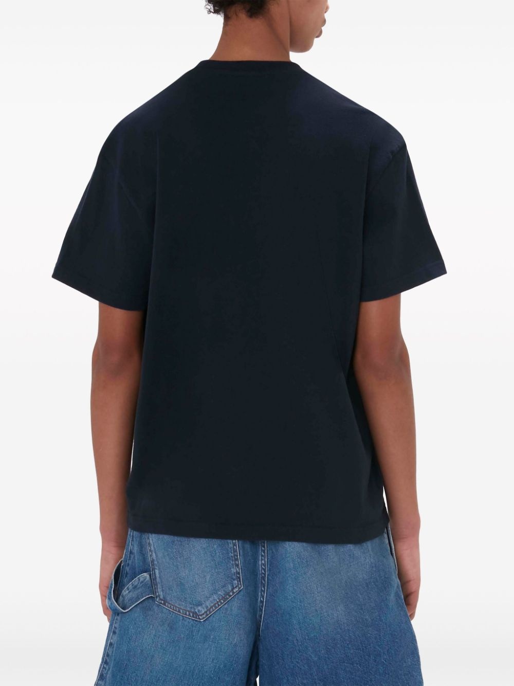 logo-embroidered cotton T-shirt - 5