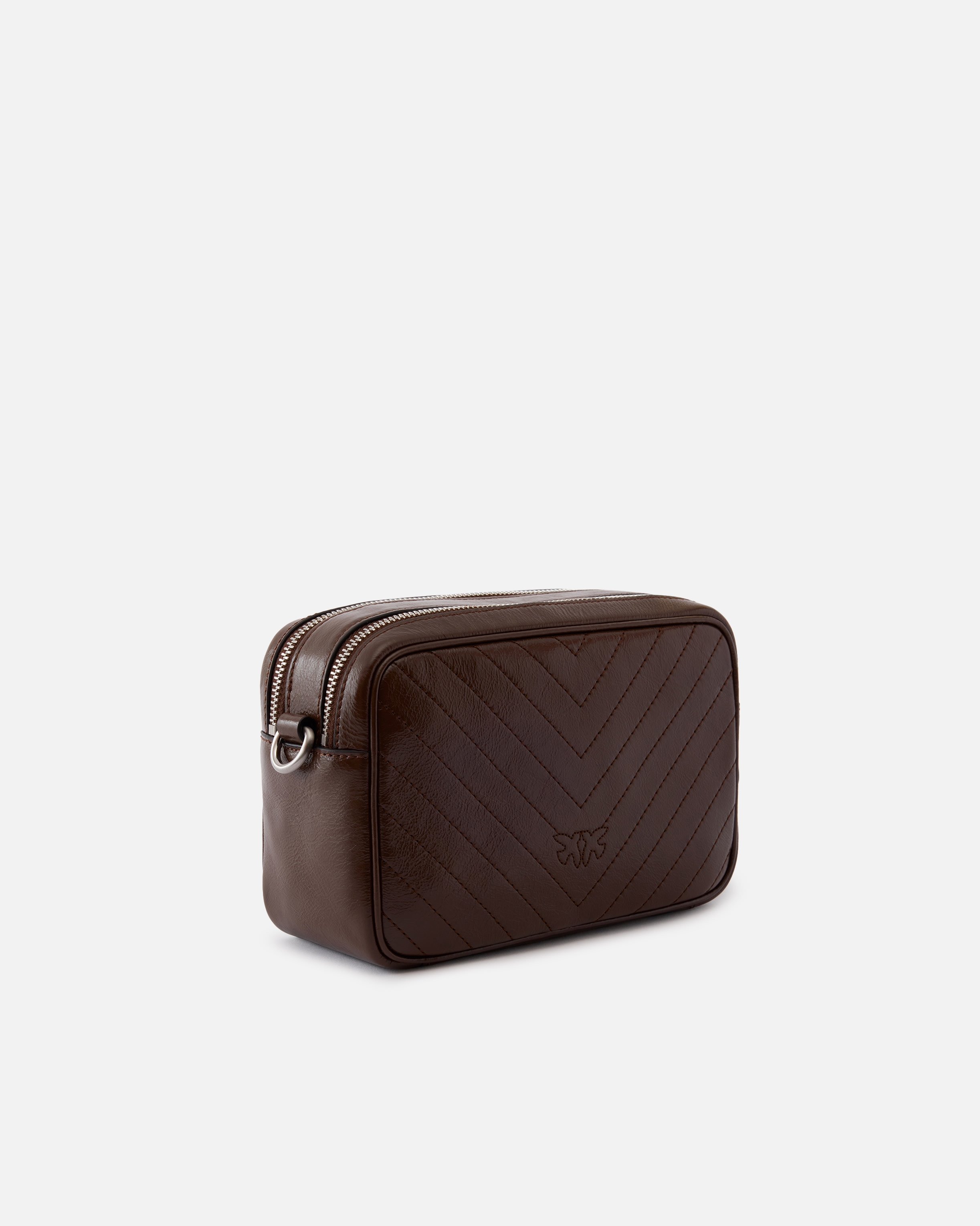 MEDIUM CHEVRON LEATHER CAMERA BAG WITH STRAP - 2