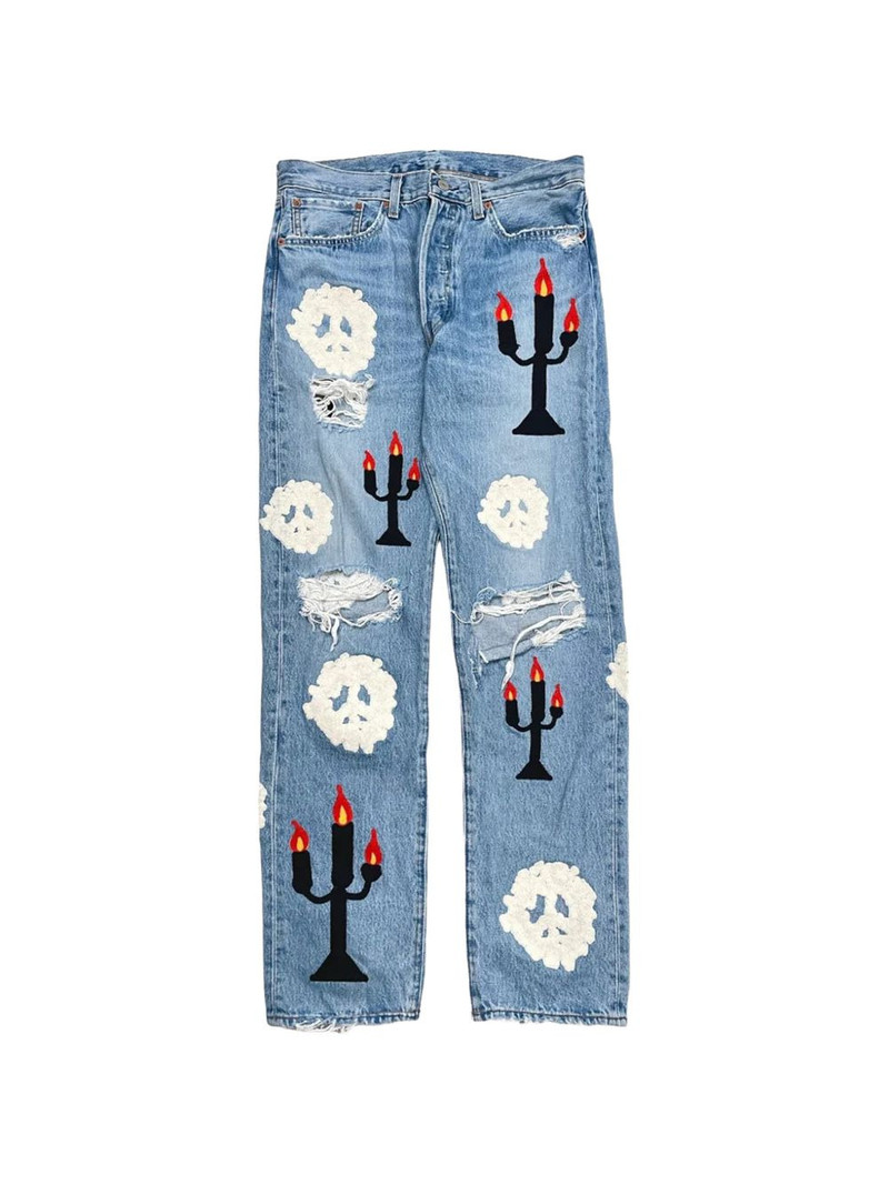 x Levi's x Virgil Abloh 501 Message in a Tear jeans 1