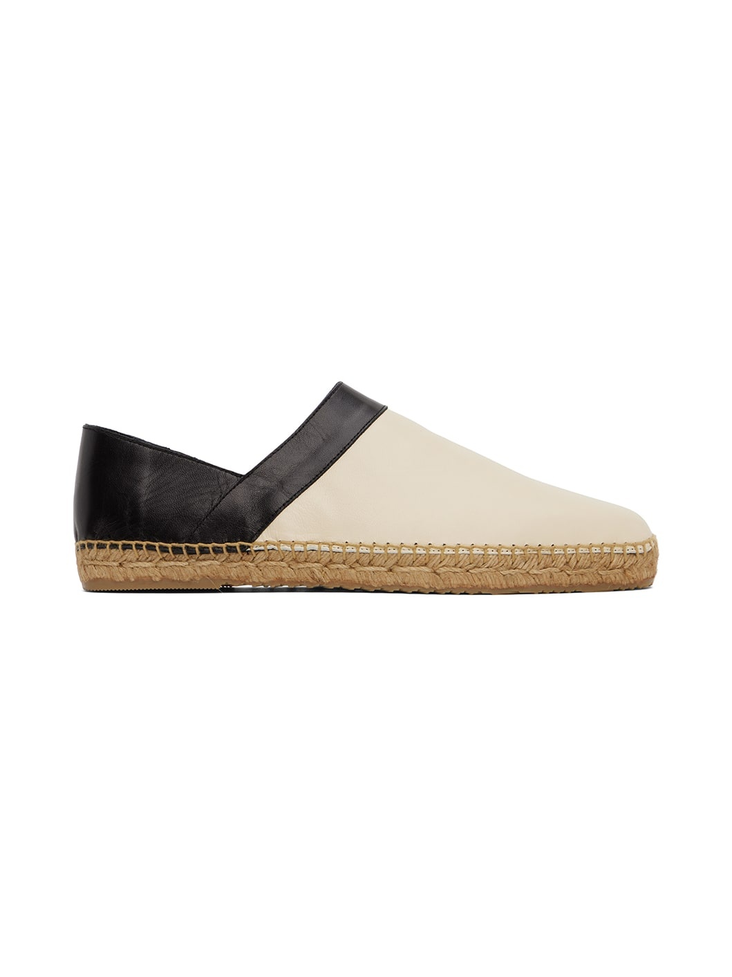 Black & Taupe Paneled Espadrilles - 1