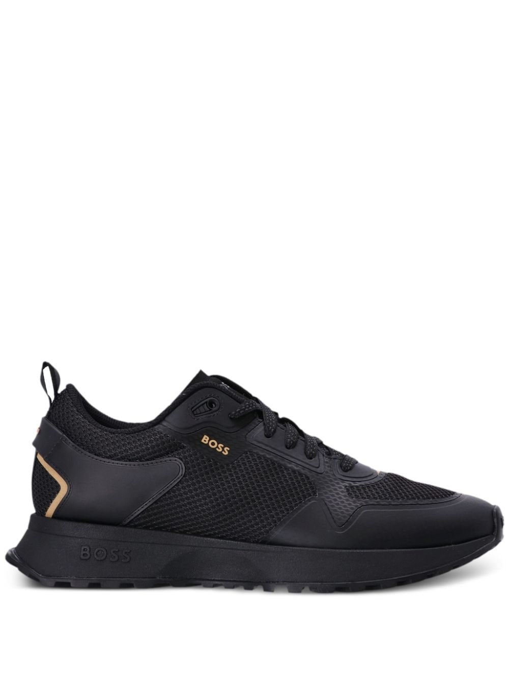 mesh-embellished low-top sneakers - 1