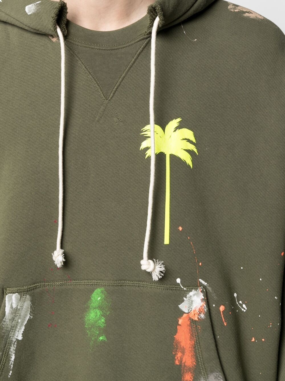 paint-splatter palm-print hoodie - 5