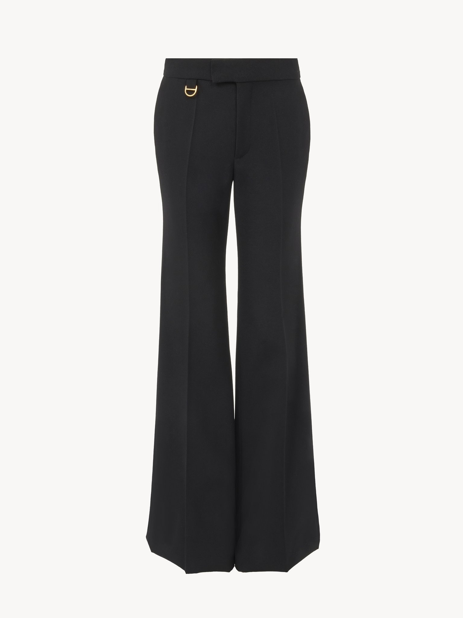 FLARED TAILORED PANTS IN WOOL GABARDINE - 2
