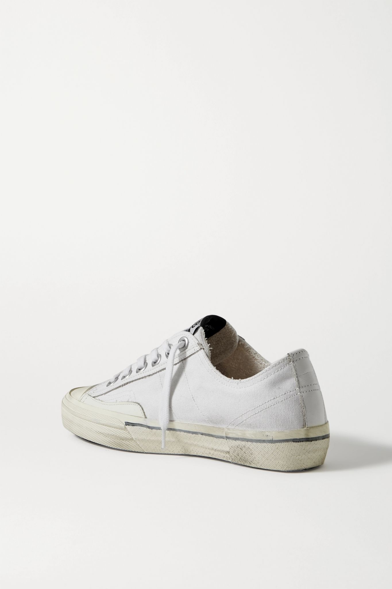 V-Star leather-trimmed distressed canvas sneakers - 3