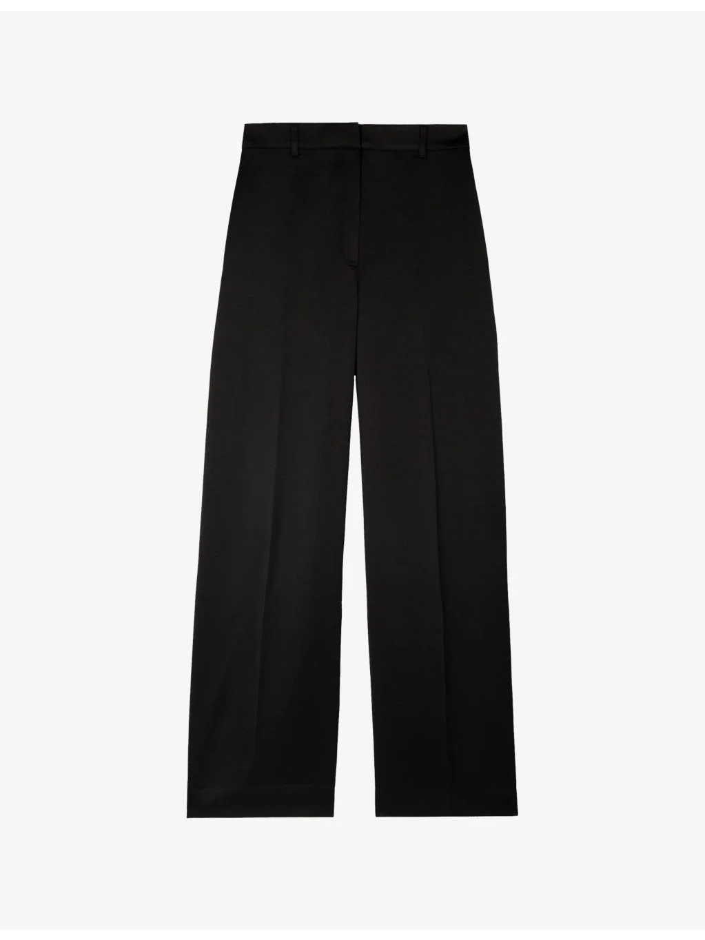 Mid-Rise Wide-Leg Woven Trousers - 1