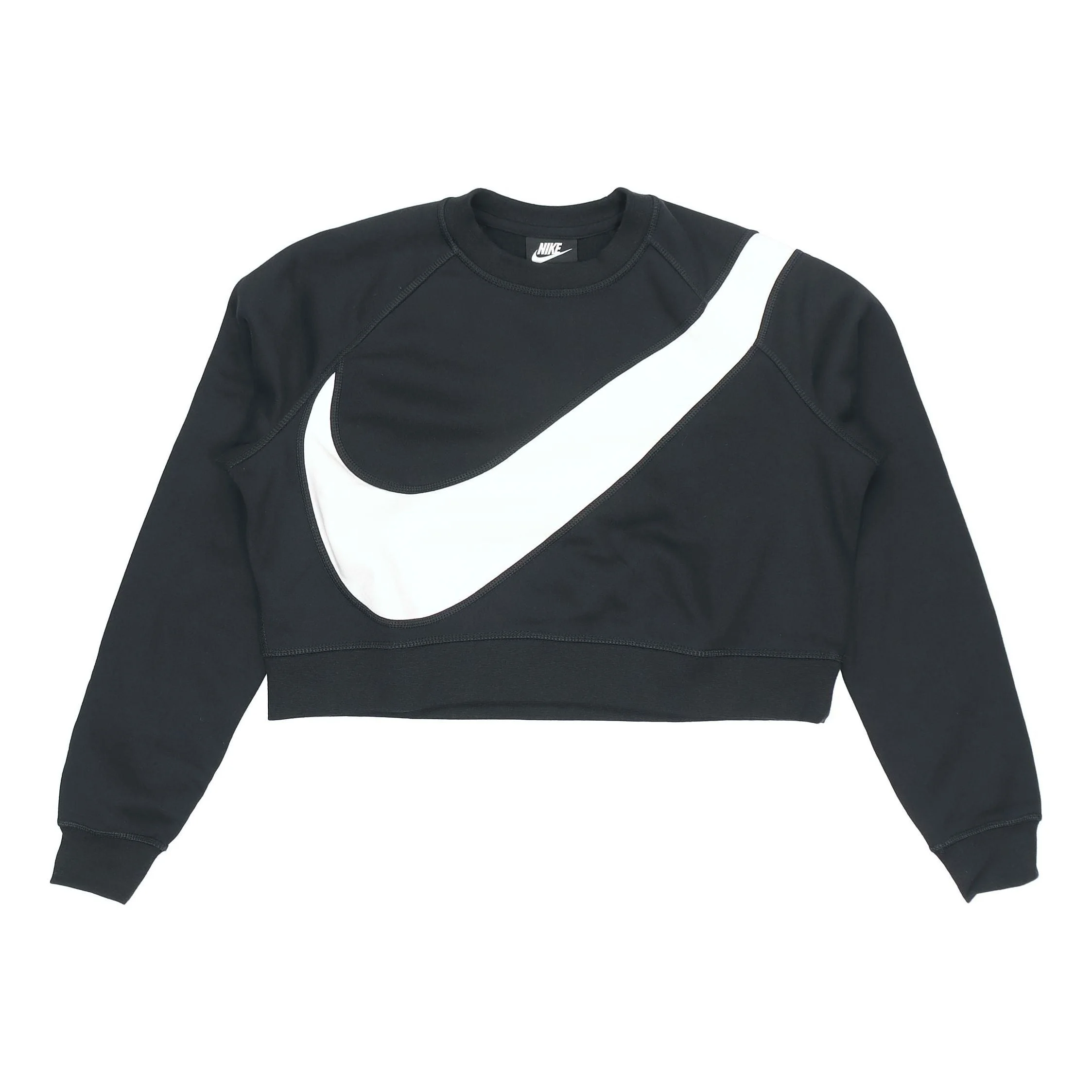 (WMNS) 나이키 Sportswear Swoosh 큰 둥근 목 검정 BV3934-011 - 1