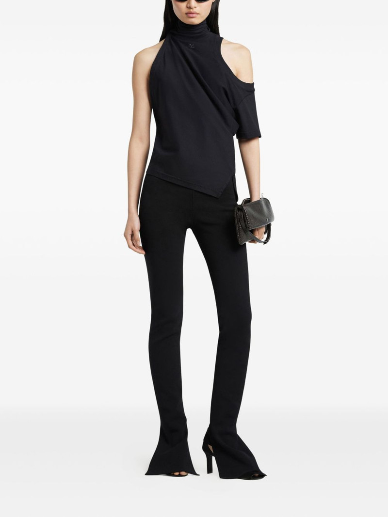 courrèges twisted mock-neck blouse outlook