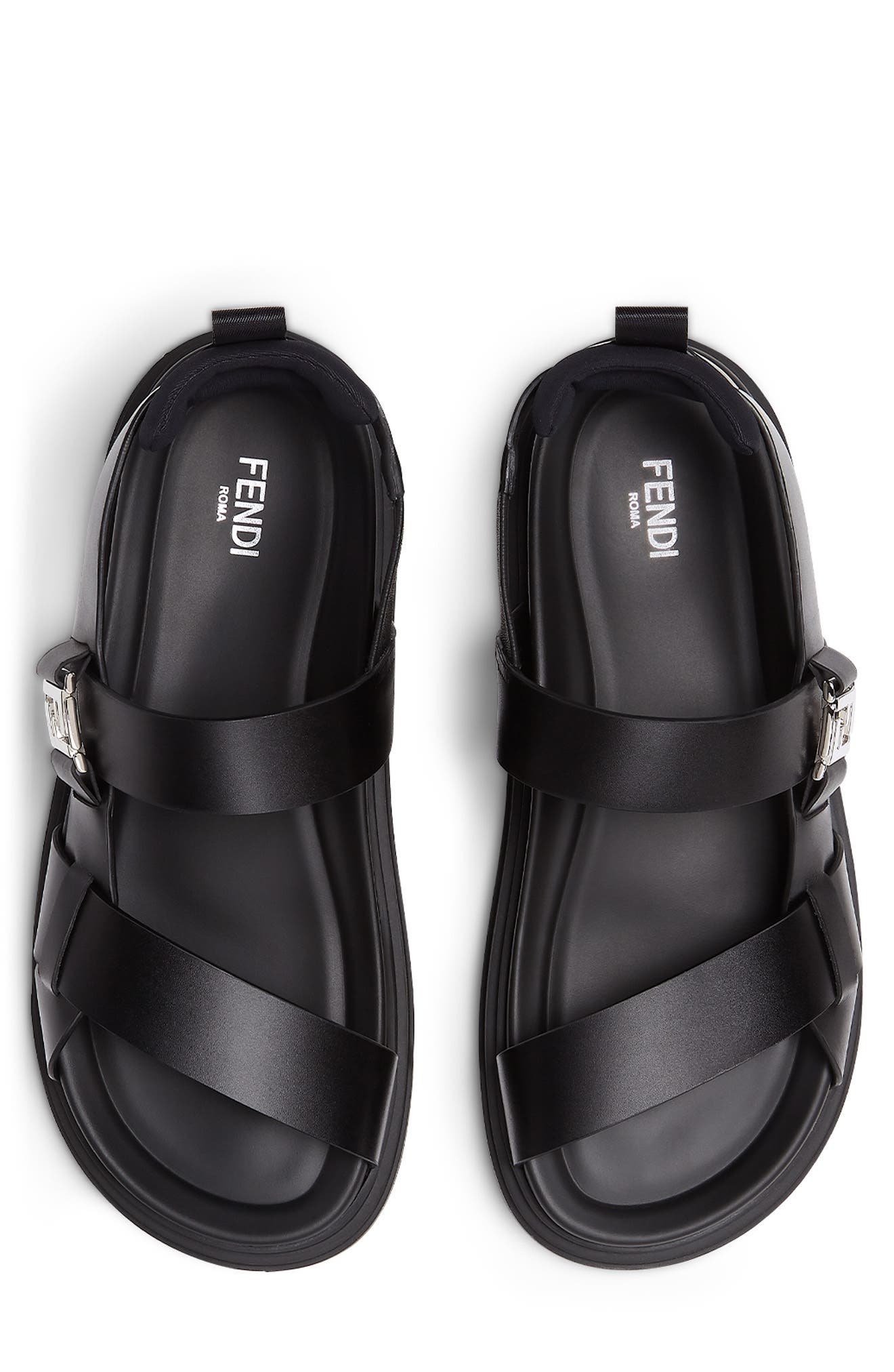 Fendi FF Sandal in Nero at Nordstrom - 3