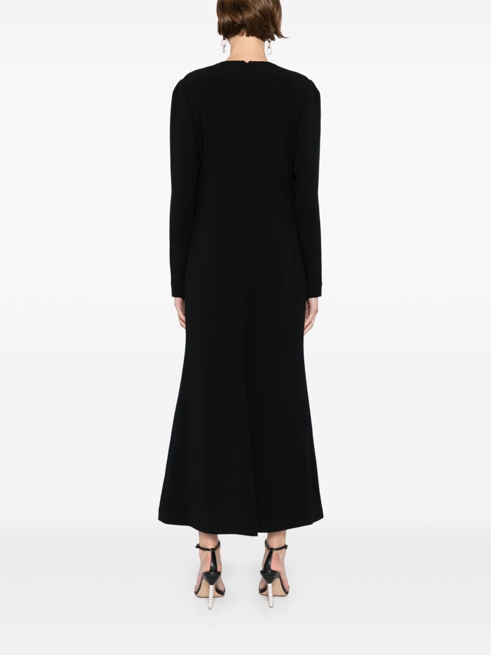 crystal-bow midi dress - 4