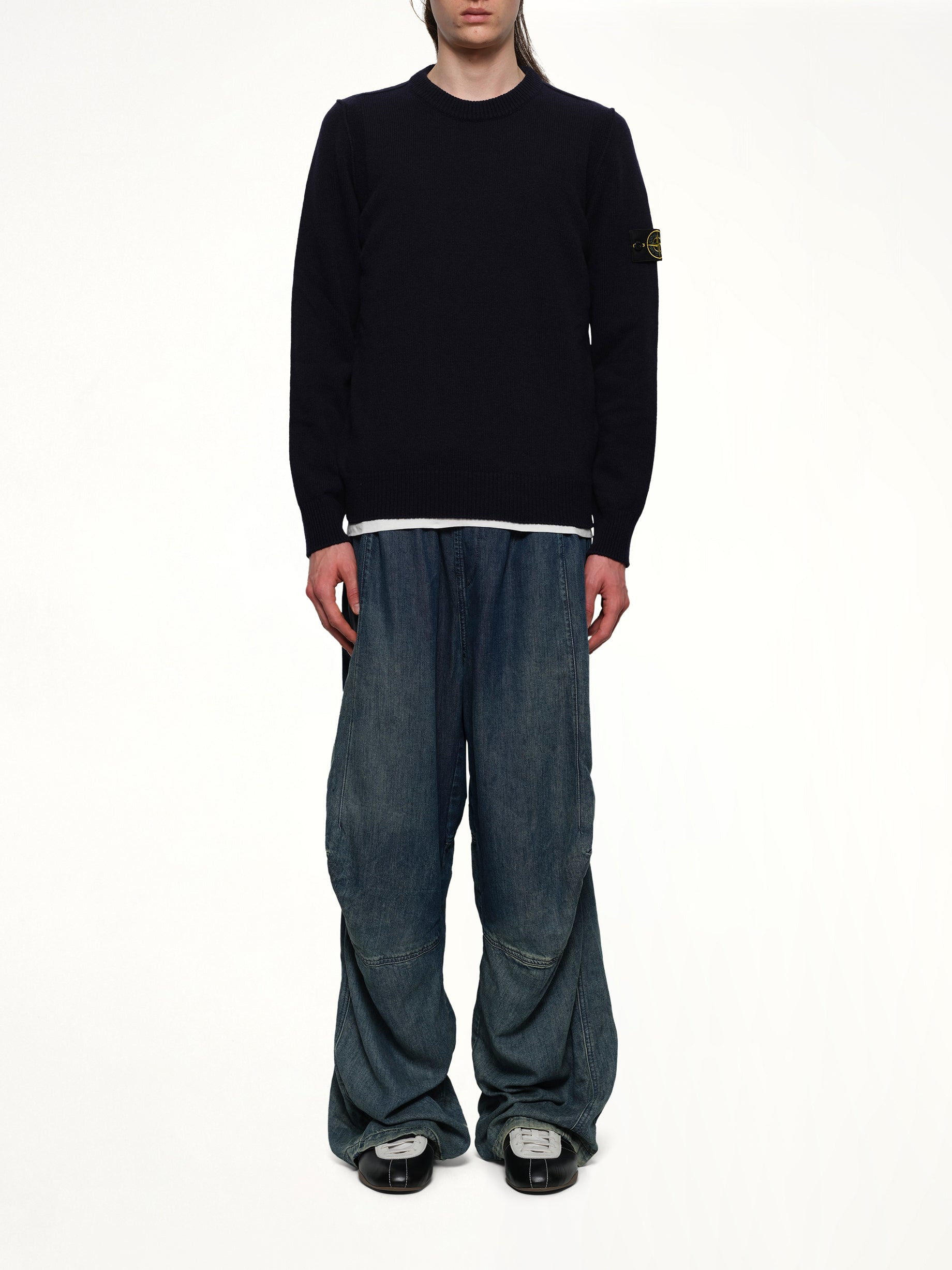 510007 Crewneck Sweater in Navy Blue - 7