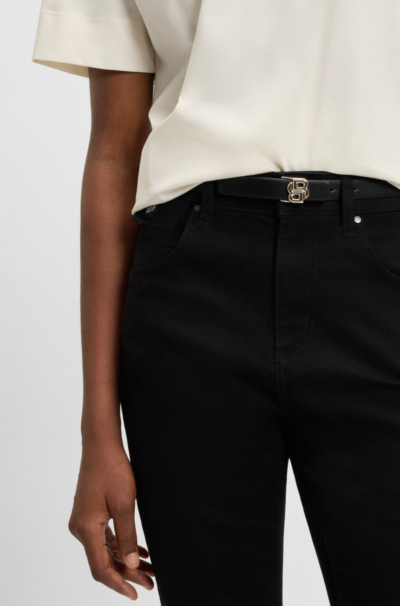BOSS REVERSIBLE LEATHER BELT WITH MONOGRAM BUCKLE outlook
