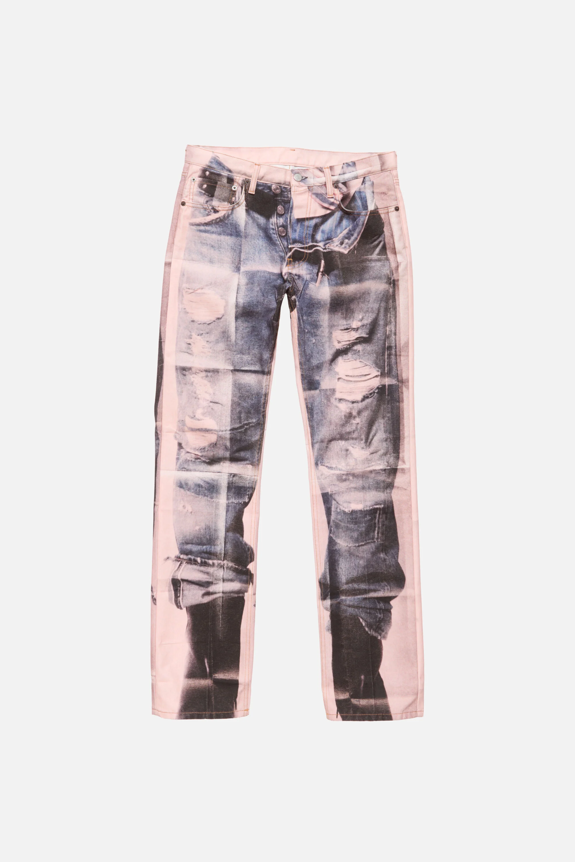Trompe-l'œil jeans - Regular fit - Pink/blue - 1