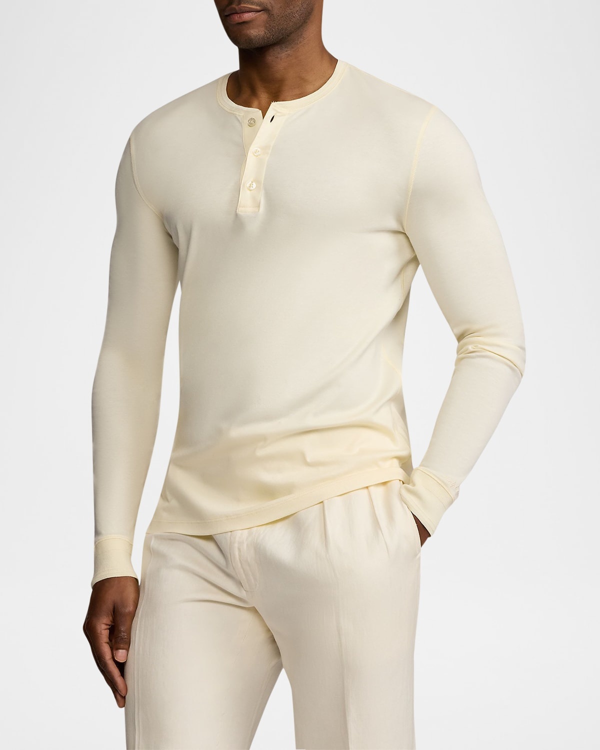 Men's Interlock Henley Shirt - 5