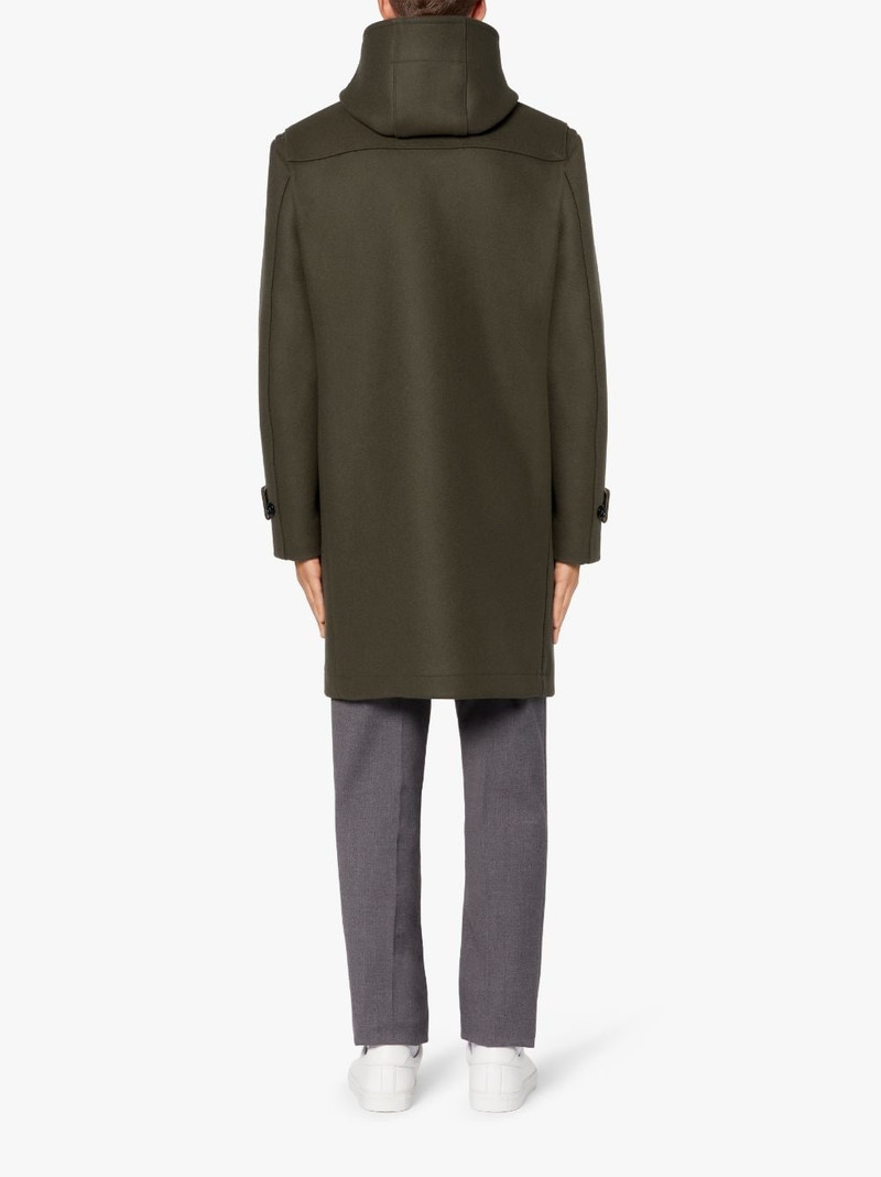 WEIR DARK OLIVE WOOL DUFFLE COAT | GM-013S 3