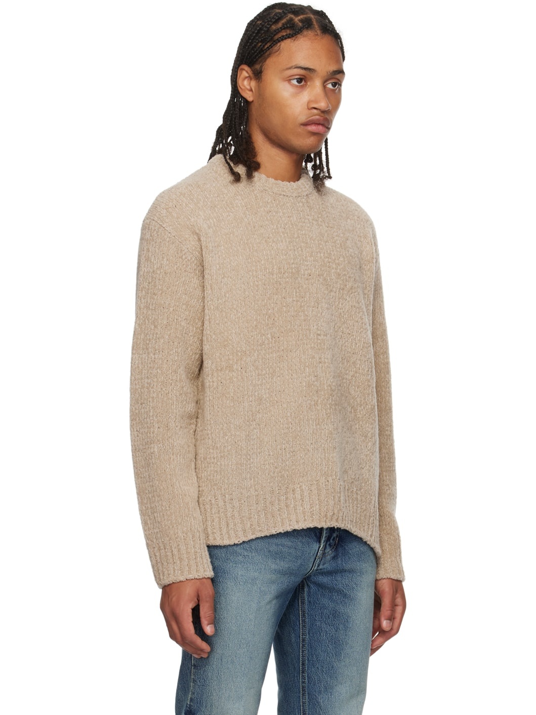 Beige Vented Sweater - 2