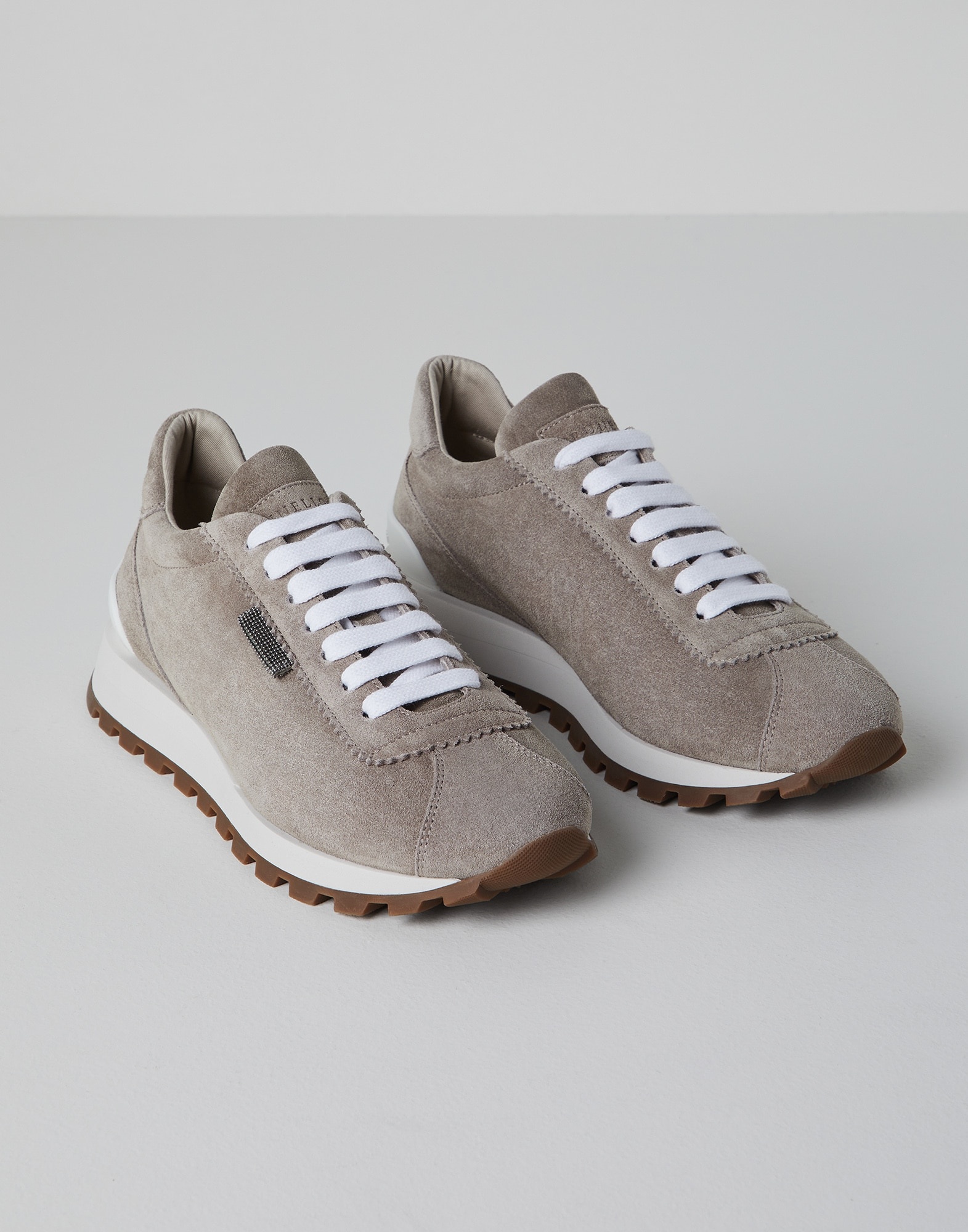 Suede runners with shiny tab - 2