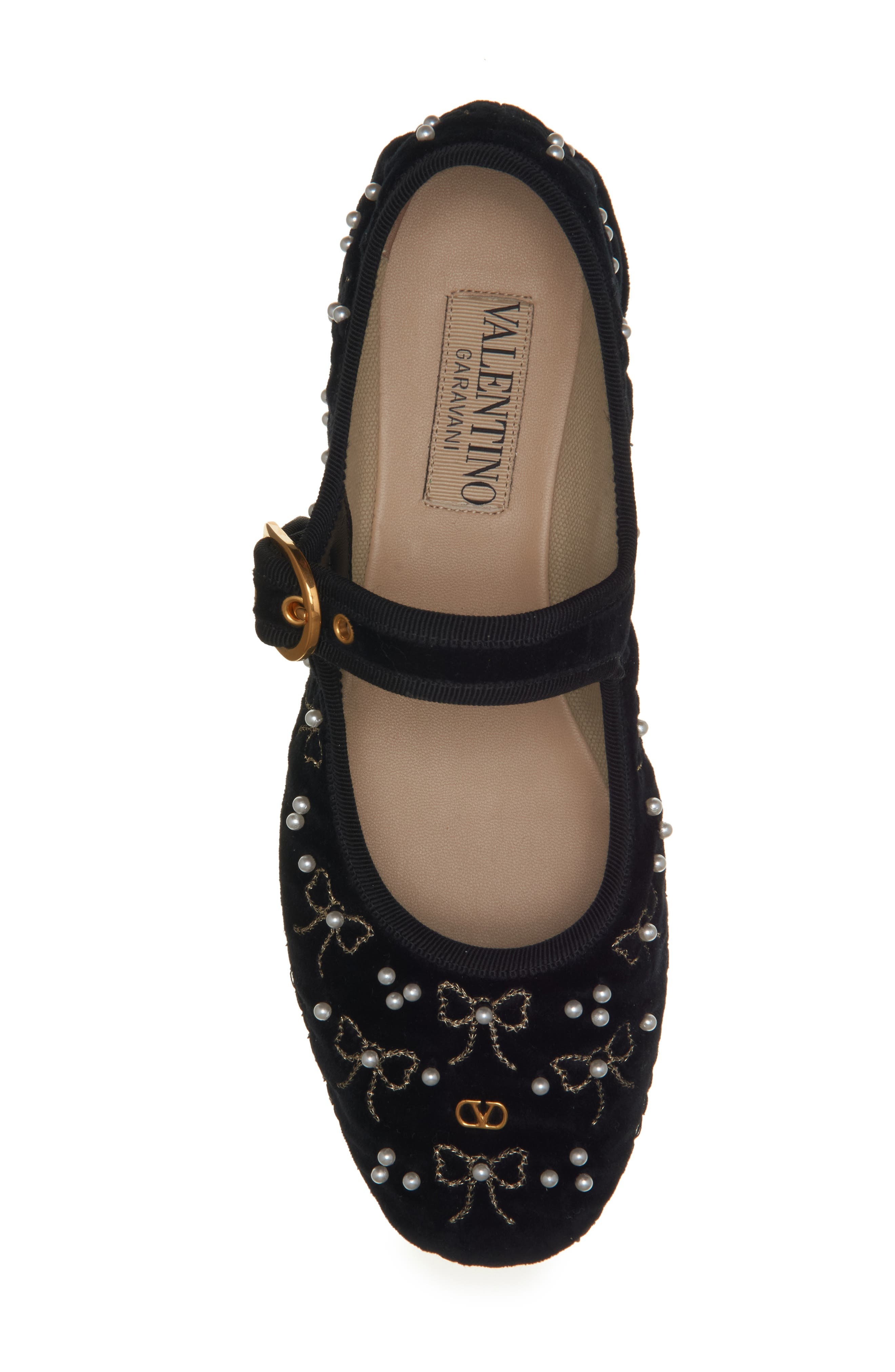 Valentino Garavani Embellished Mary Jane Flat in Black at Nordstrom - 5