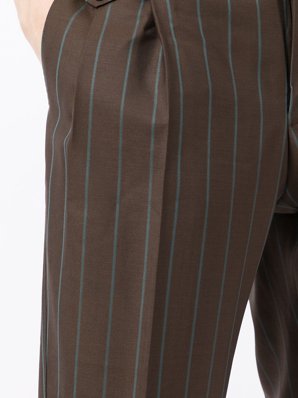 pinstripe-print tailored suit trousers - 5