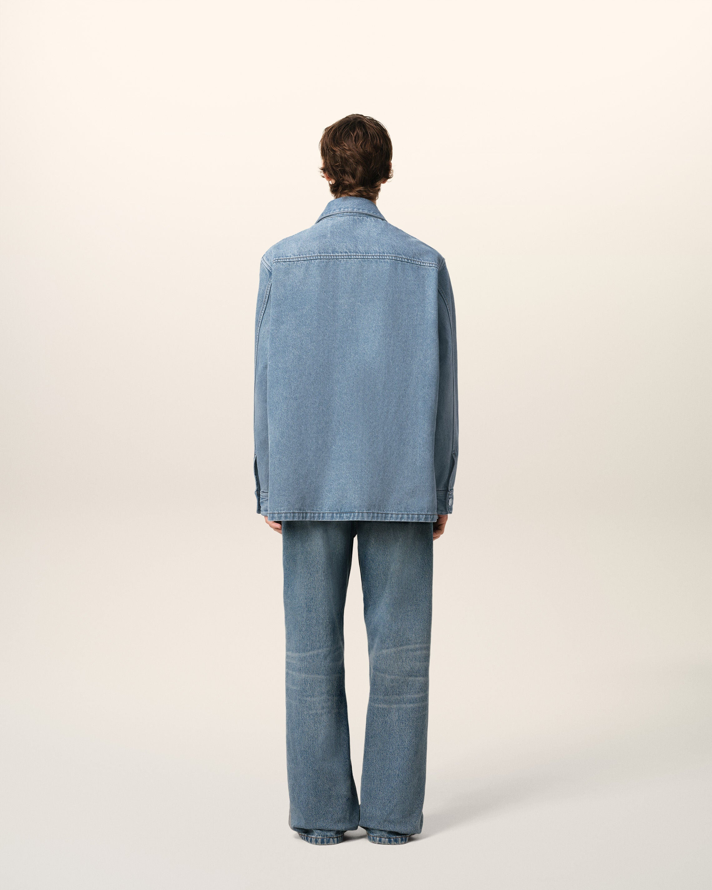 BLUE COTTON AMI DE COEUR OVERSHIRT - 5