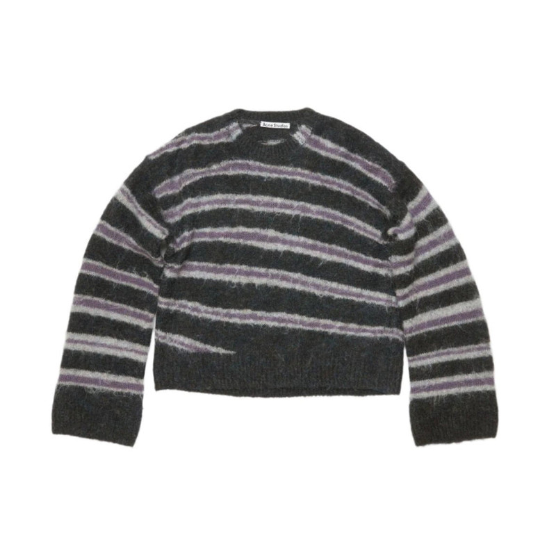 MOHAIR BLEND JUMPER (DARK GREY MELANGE/MULT) 1