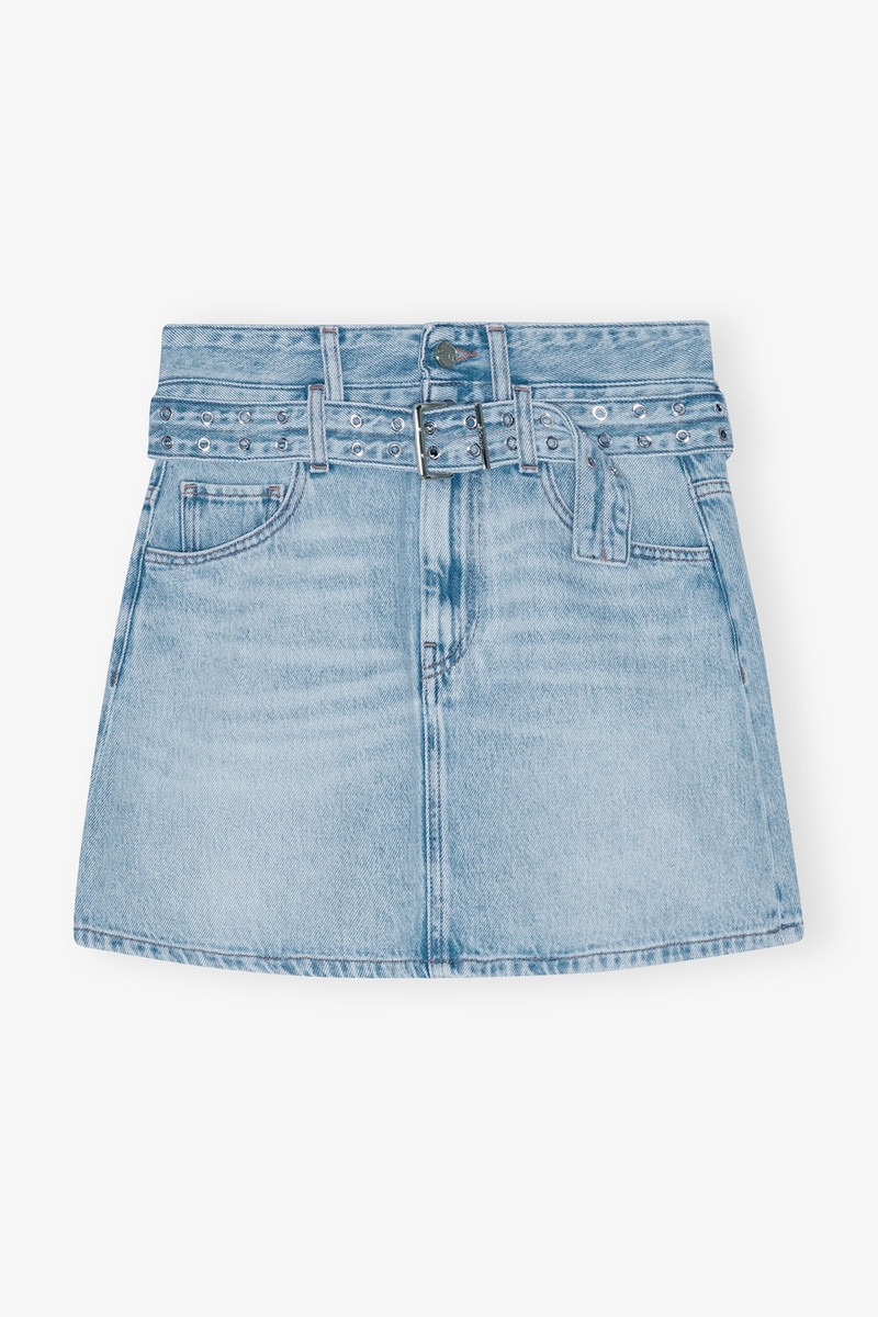 LIGHT BLUE DENIM MINI SKIRT 1