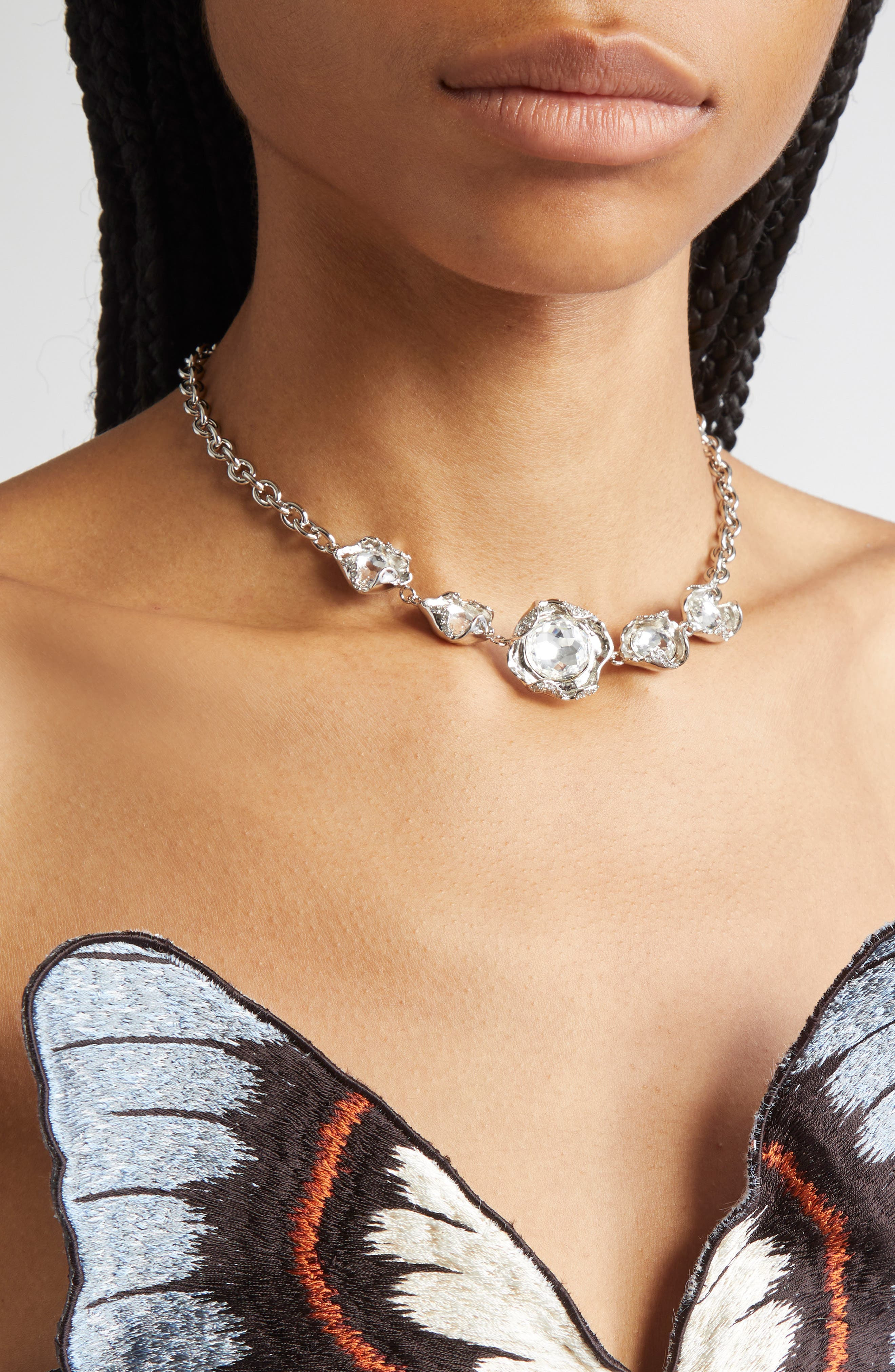 Oscar de la Renta Crystal Nest Frontal Necklace at Nordstrom - 2
