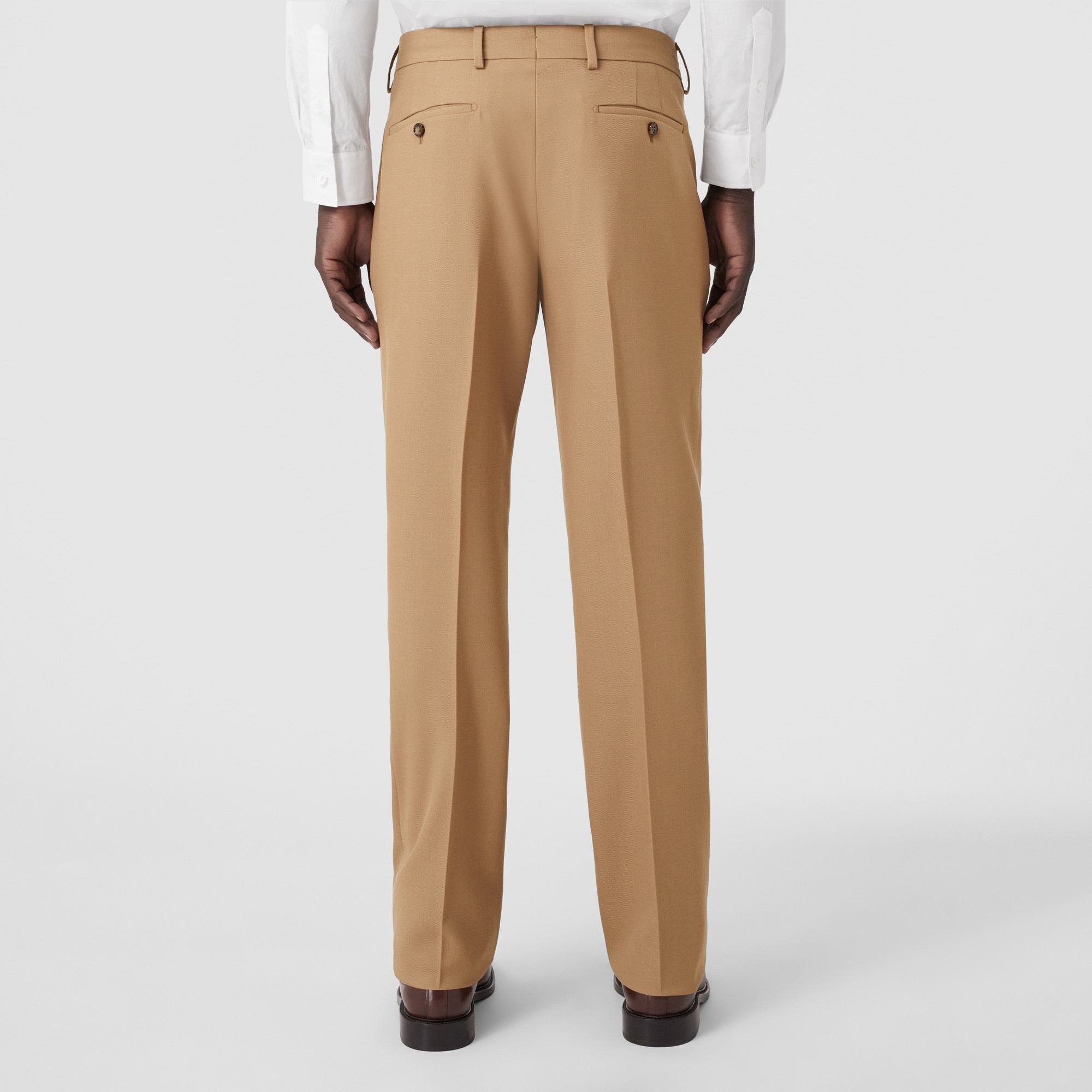 Classic Fit Wool Silk Tailored Trousers - 3