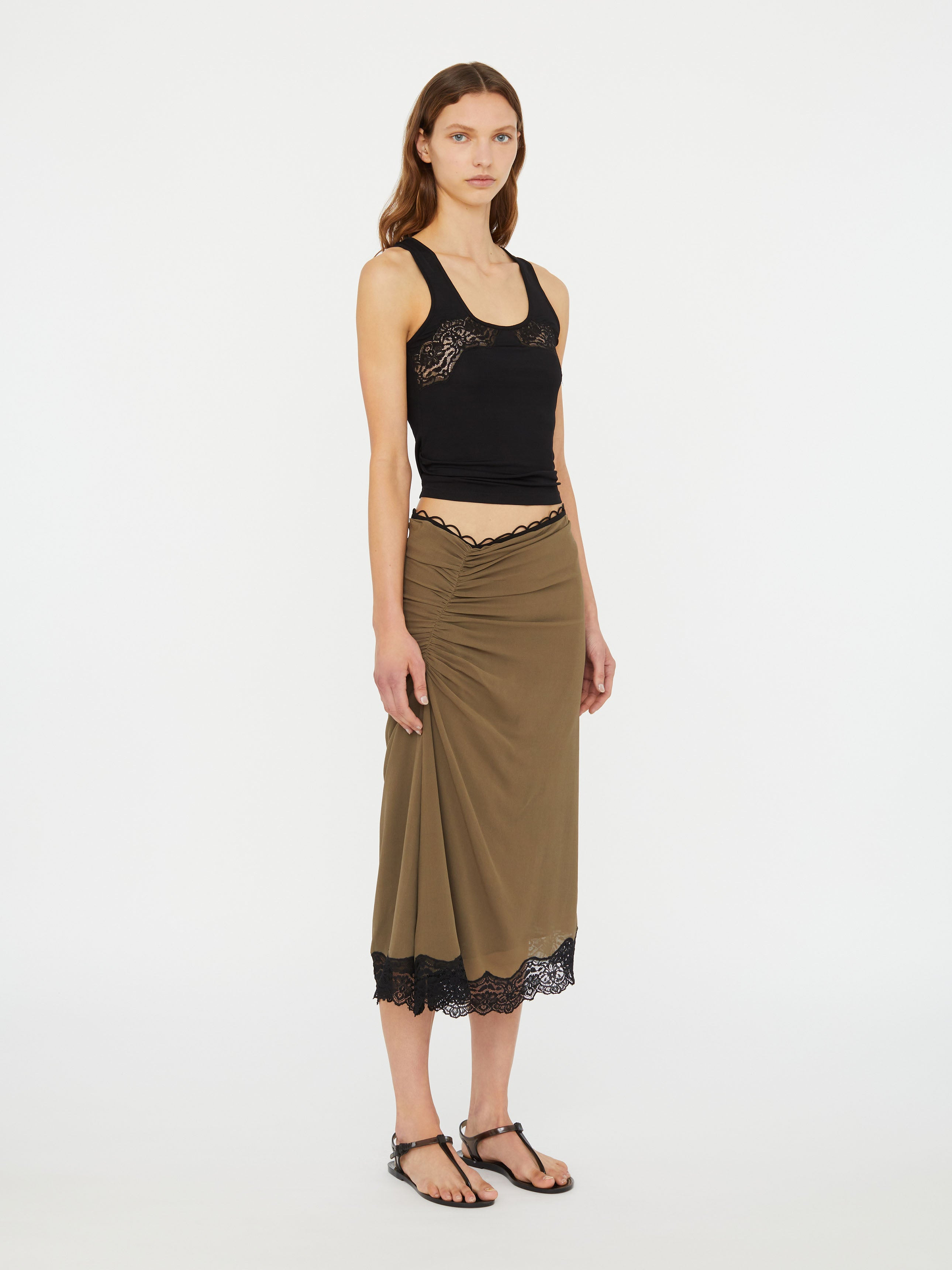 Encased Lace Rib Tank - 3