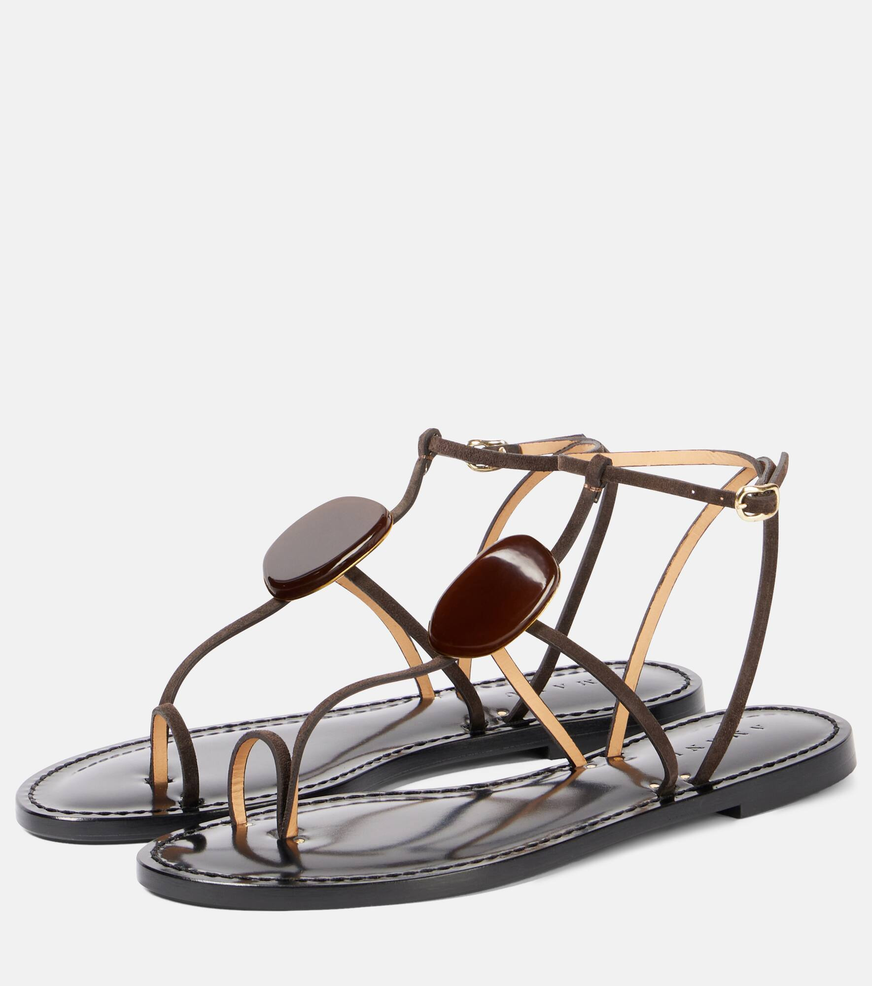 Cairo embellished leather sandals - 4