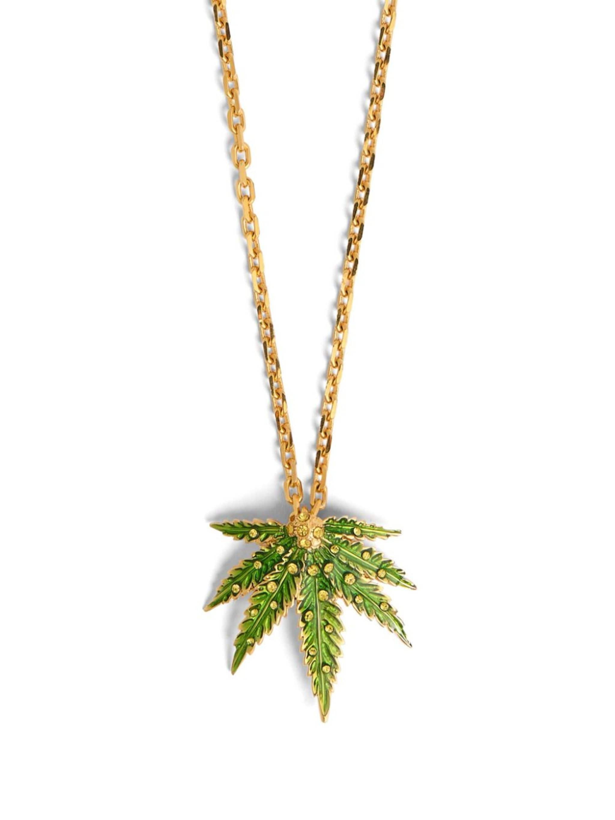 leaf-pendant necklace - 1