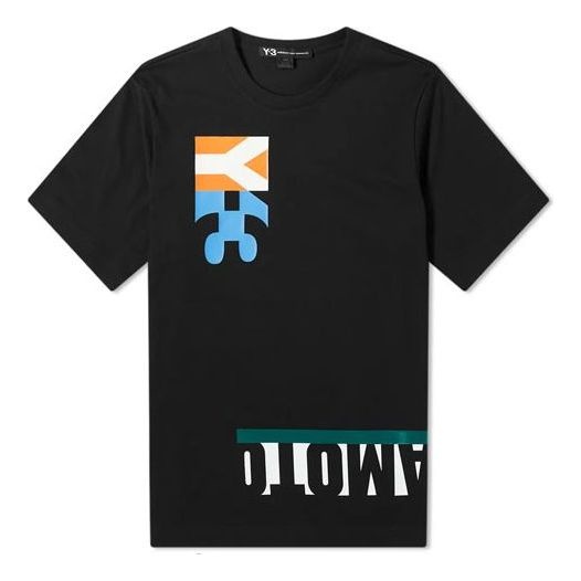 Y-3 Unisex Multi Block Graphic Printing Tee Black FN5727 - 1