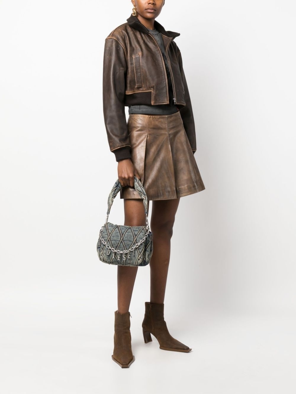Charm-D denim shoulder bag - 2