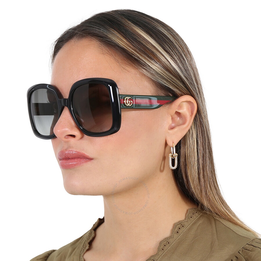 Gucci Grey Gradient Square Ladies Sunglasses GG0713S 006 55 - 2
