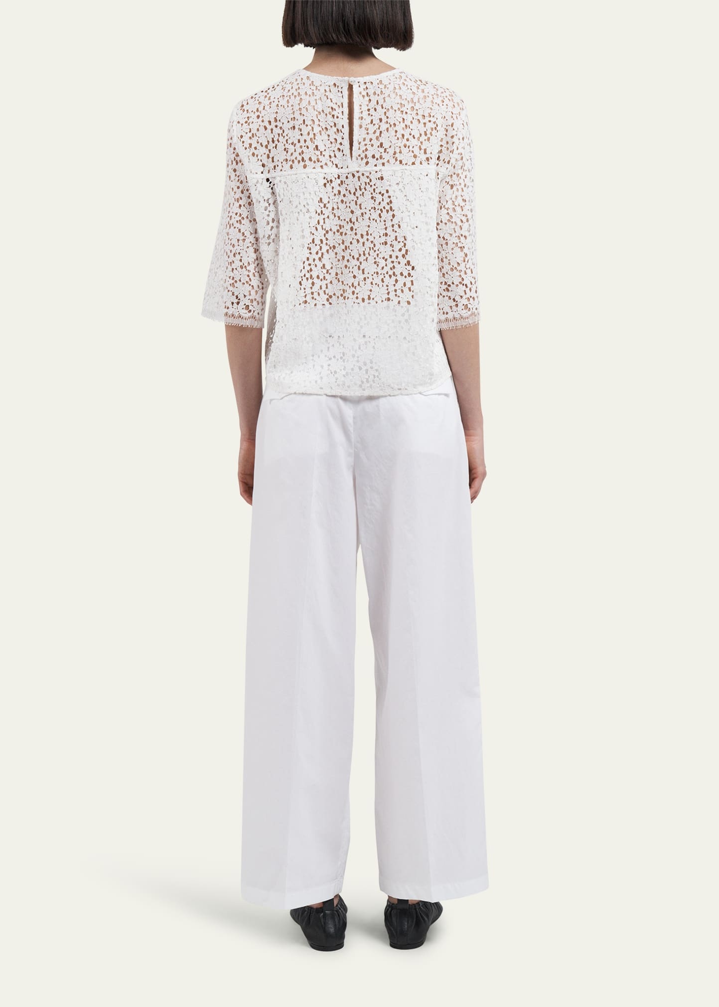 Belted Wide Leg Cropped Pants - 3
