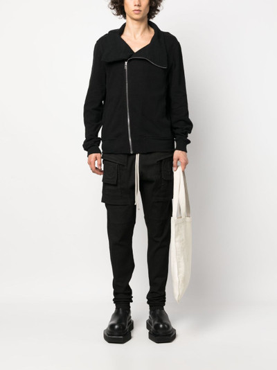 Rick Owens Bauhaus zip-up cotton sweatshirt outlook