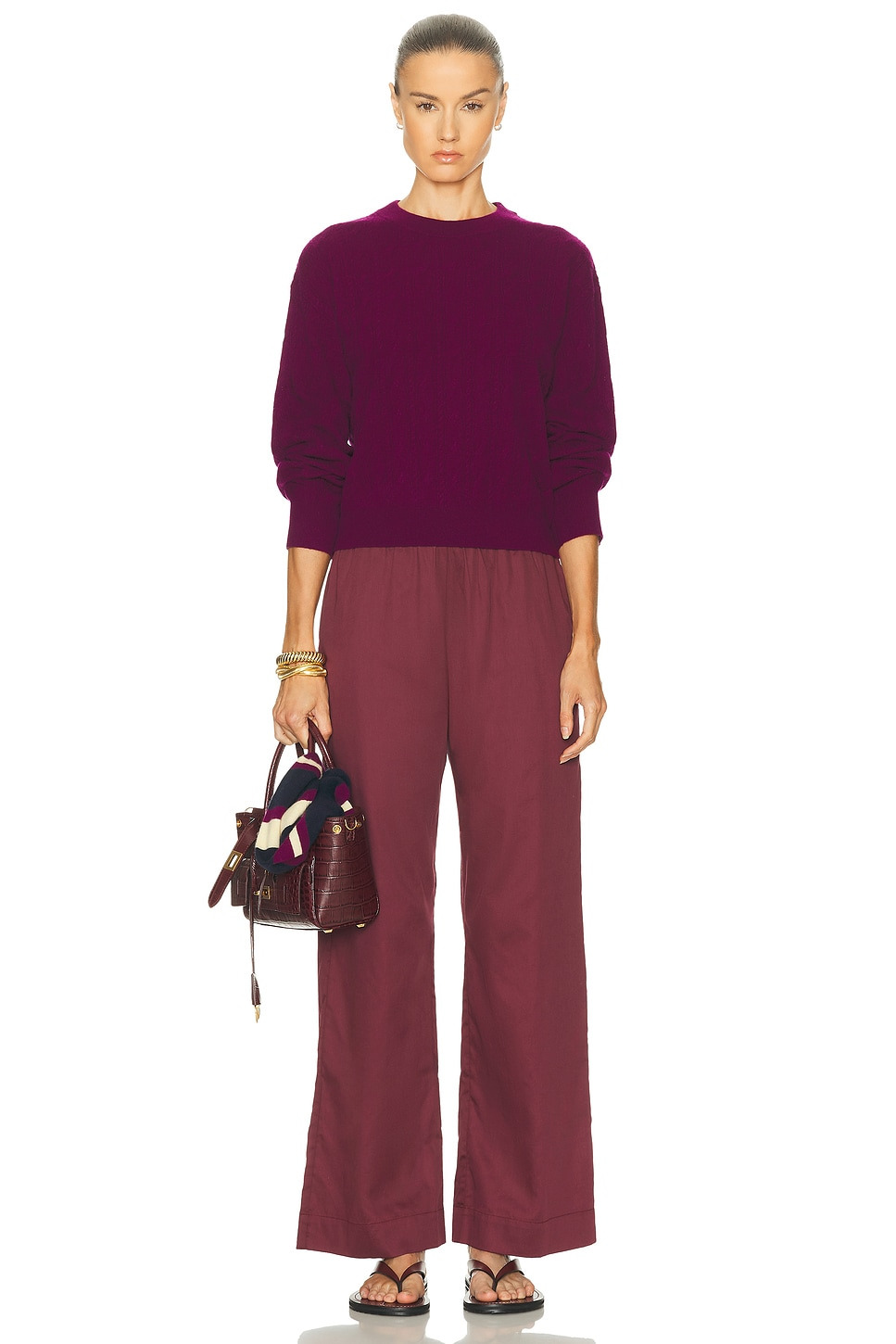 Cable Collegiate Crew Sweater - 4