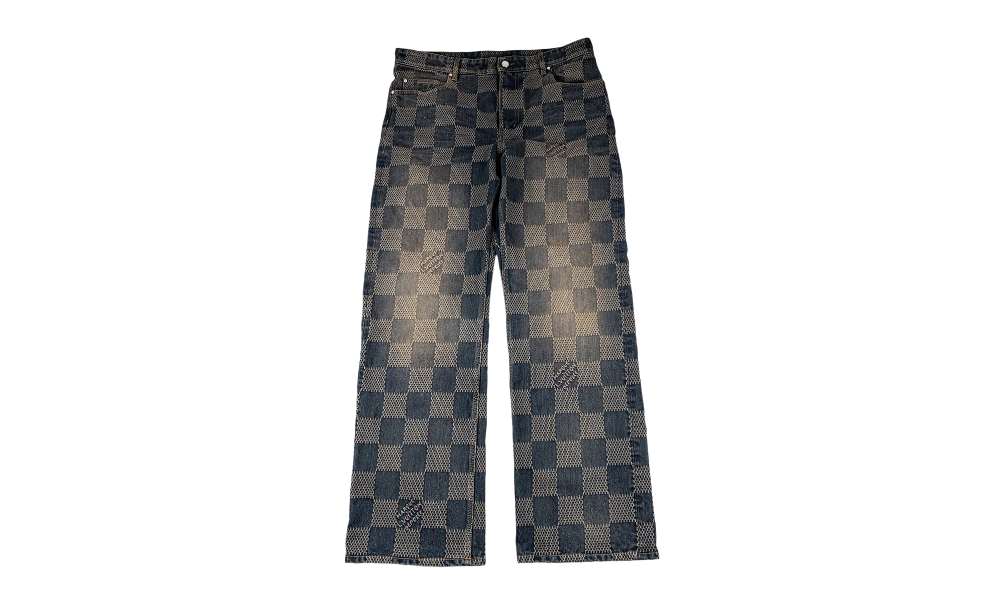 PATCHWORK MONOGRAM JEANS "Washed Denim" LV01 - 1