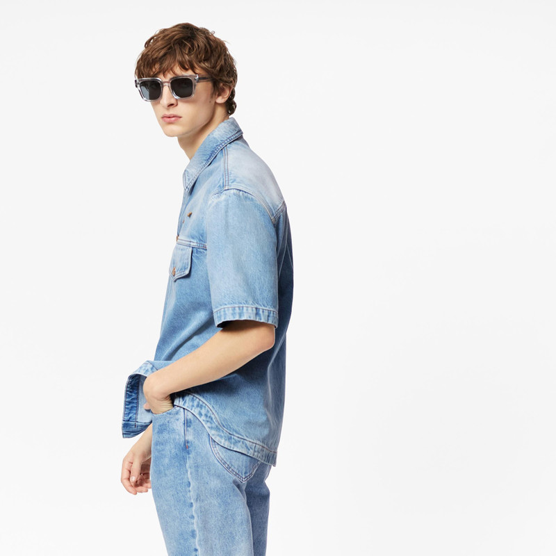 Denim Short-Sleeved Shirt 4