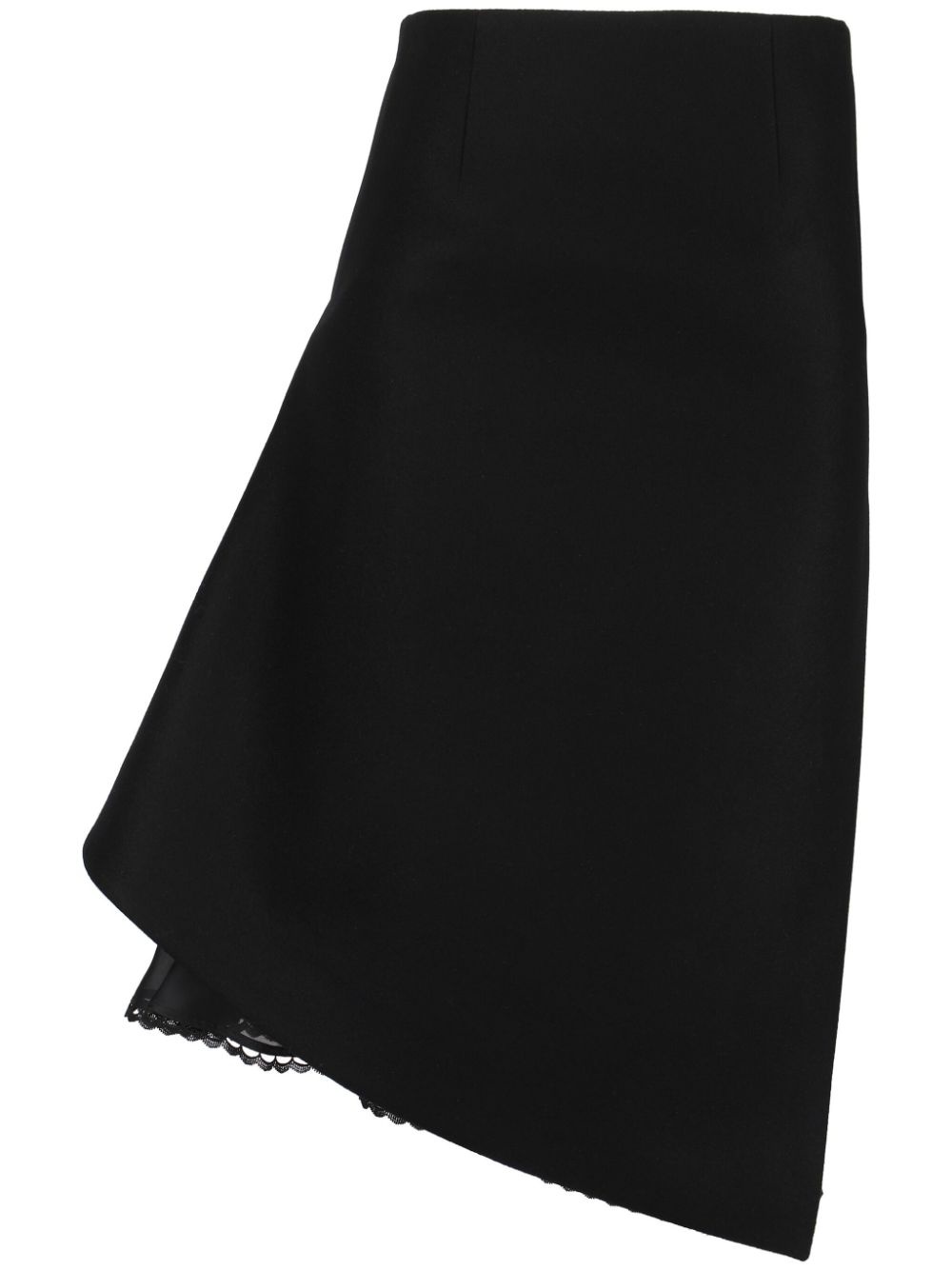 wool asymmetric skirt - 1