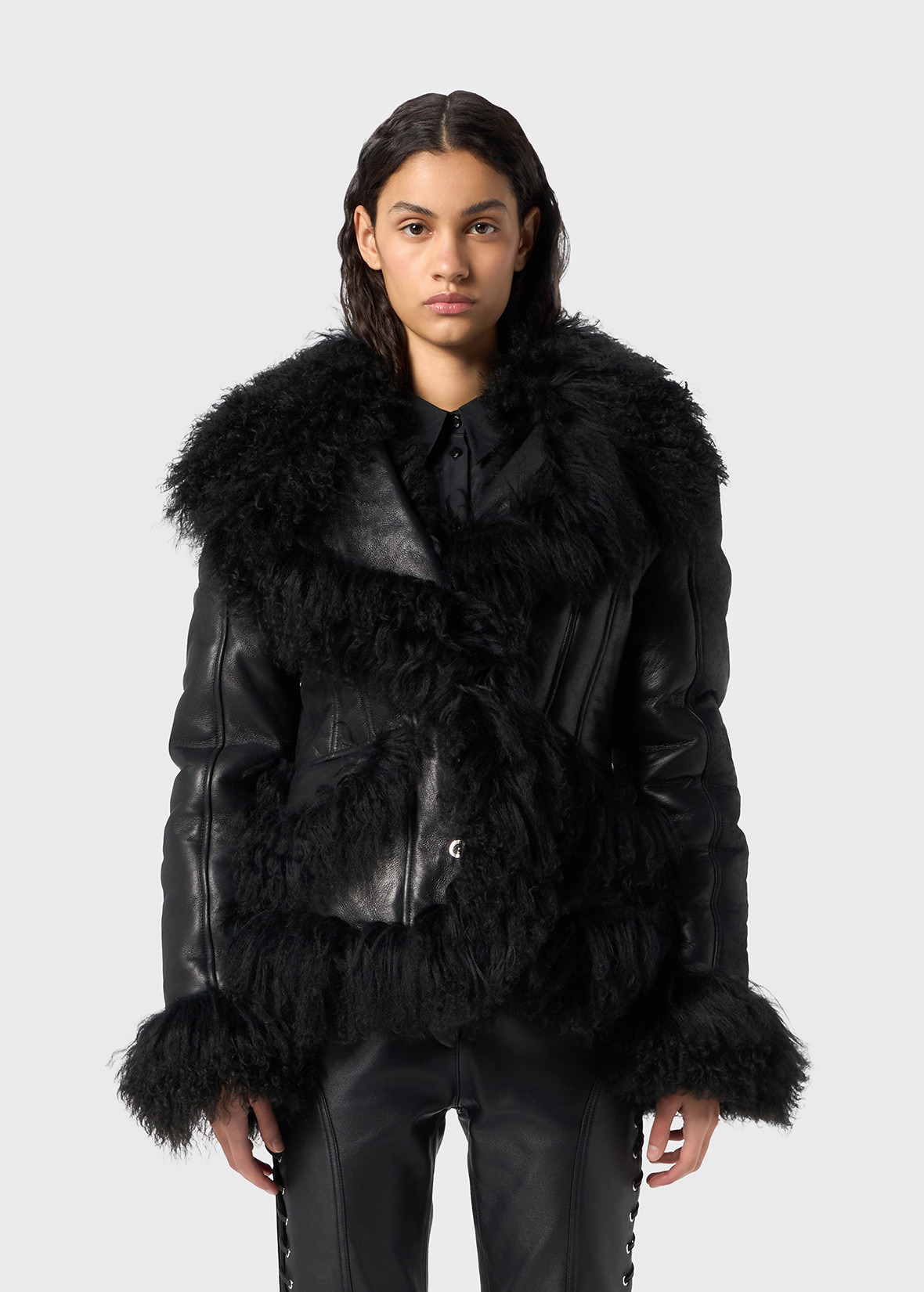 SHEARLING JACKET WITH COLLAR - 3