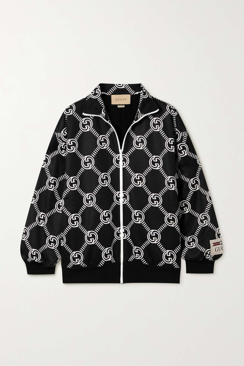 Printed jersey track jacket 1
