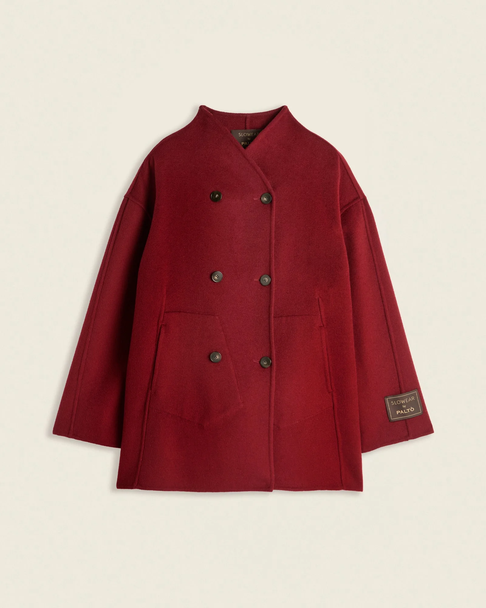 Oversized peacoat in double-faced wool - 1